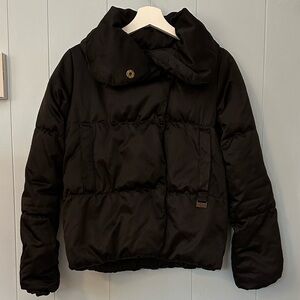 Wilfred Black Cropped Down Puffer Size S